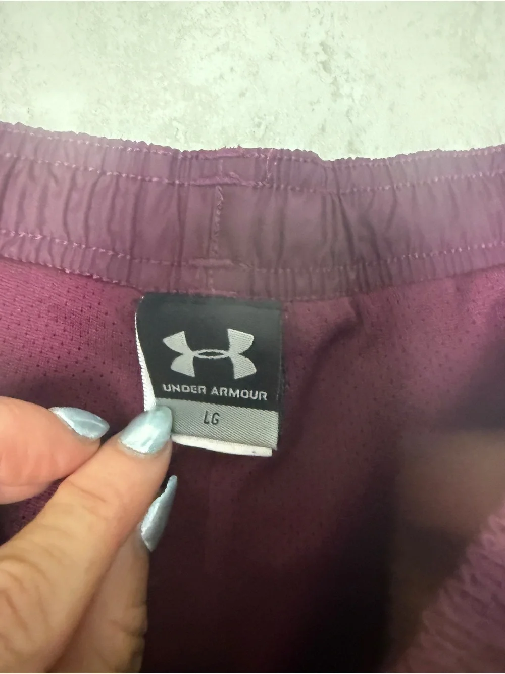 Under Armour athletic pants burgundy white size large